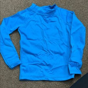 Blue Swim Coverup with Long Sleeves and Quick-Dry Fabric